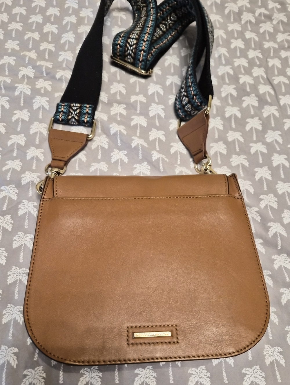 Leather Crossbody Saddle Bag - Picture 6 of 8